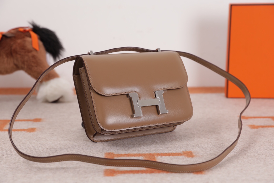 에르메스 콘스탄스18 바이컬러 브라운 은장